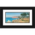 thumbnail image 1 of William Degouve de Nuncques 24x12 Black Ornate Framed Double Matted Museum Art Print Titled: Cote Aux Baleares (Mallorca, Cala San Vicente) (1900), 1 of 5