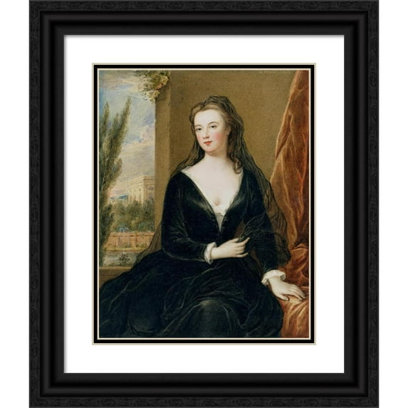 William Derby 15x18 Black Ornate Wood Framed Double Matted Museum Art Print Titled - Sarah, Duchess of Marlborough (After Maria Verelst) (1823)