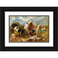 thumbnail image 1 of William Etty 24x17 Black Ornate Framed Double Matted Museum Art Print Titled: Pluto Carrying off Proserpine, 1 of 5