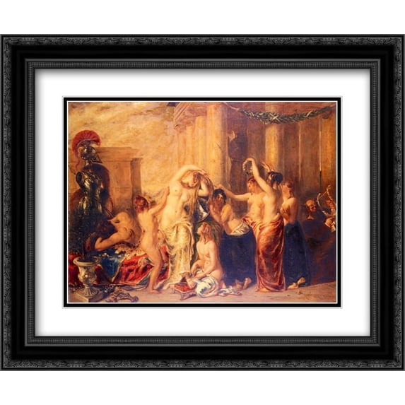 William Etty 2x Matted 24x20 Black Ornate Framed Art Print 'Venus And Her satellites'