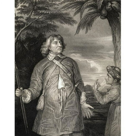 William Fielding 1st Earl of Denbigh - C1582-1643 English Courtier Under James I & Charles I From The Book -LodgeS British Portraits Published London 1823 Poster Print - 13 x 17
