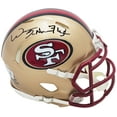 thumbnail image 1 of William Floyd Autographed San Francisco 49ers Gold 96-08 Throwback Speed Mini Helmet "Bar None" Beckett BAS QR 221144, 1 of 2