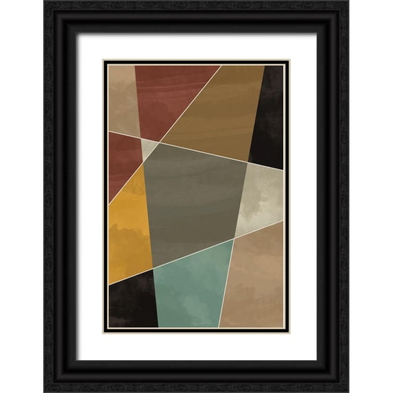 William, Gary 13x18 Black Ornate Wood Framed with Double Matting Museum Art Print Titled - Geometric Jewels I