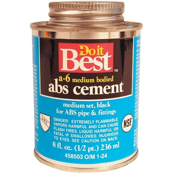 William H Harvey Do It Best ABS Cement - Type I, Black - 8 Oz