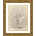 thumbnail image 1 of William Hamilton 12x14 Gold Ornate Wood Frame and Double Matted Museum Art Print Titled - A Soldier (1770-80), 1 of 4