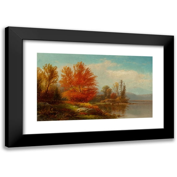 William Hart 14x10 Black Modern Framed Museum Art Print Titled - Autumn