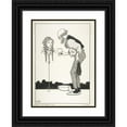thumbnail image 1 of William Heath Robinson 11x14 Black Ornate Wood Framed Double Matted Museum Art Print Titled: ‘Hitherto I Have Performed it Myself’; Six Dead Secrets, Topsy-Turvy Tales (circa 1923), 1 of 5