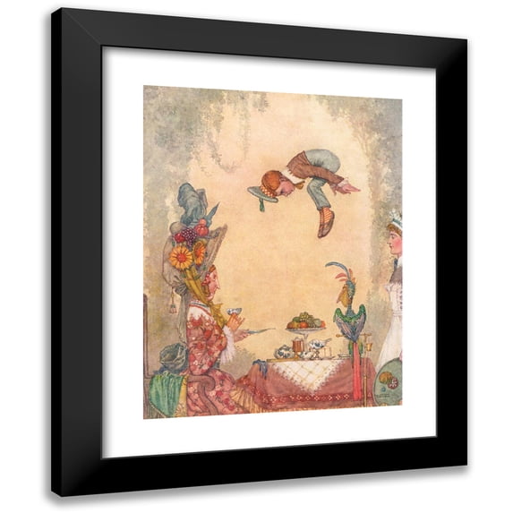 William Heath Robinson 15x18 Black Modern Framed Museum Art Print Titled - I Fell from My Position (1925)