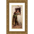 thumbnail image 1 of William Henry Dethlef Koerner 10x18 Gold Ornate Wood Frame and Double Matted Museum Art Print Titled - At the Window (1920), 1 of 4