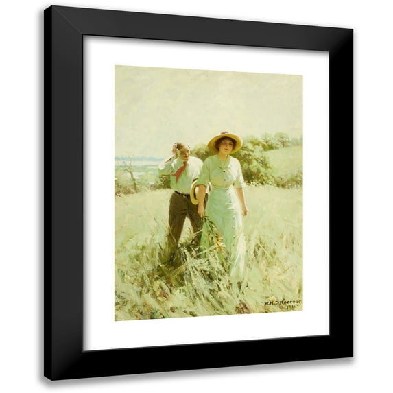 William Henry Dethlef Koerner 14x18 Black Modern Framed Museum Art Print Titled - The Phoenix - Her Negatives (1915)