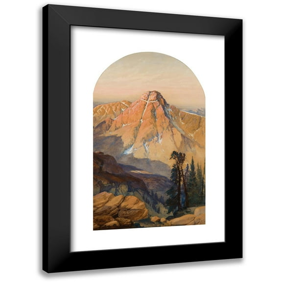 William Henry Holmes 10x14 Black Modern Framed Museum Art Print Titled - Mount of the Holy Cross (1873)