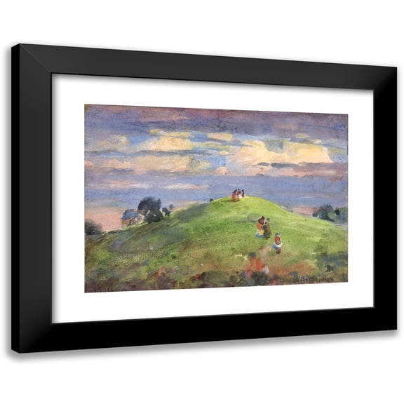 William Henry Holmes 14x11 Black Modern Framed Museum Art Print Titled - On the Sunset Hill, 1926 (1926)