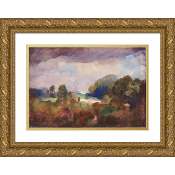William Henry Holmes 18x14 Gold Ornate Wood Frame and Double Matted Museum Art Print Titled - Playing with the Colours
