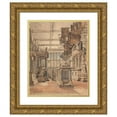 thumbnail image 1 of William Henry Hunt 12x14 Gold Ornate Wood Frame and Double Matted Museum Art Print Titled - The Essex Chantry, Watford Church (ca. 1820), 1 of 4