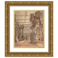 thumbnail image 1 of William Henry Hunt 20x24 Gold Ornate Framed and Double Matted Museum Art Print Titled - The Essex Chantry, Watford Church (ca. 1820), 1 of 4