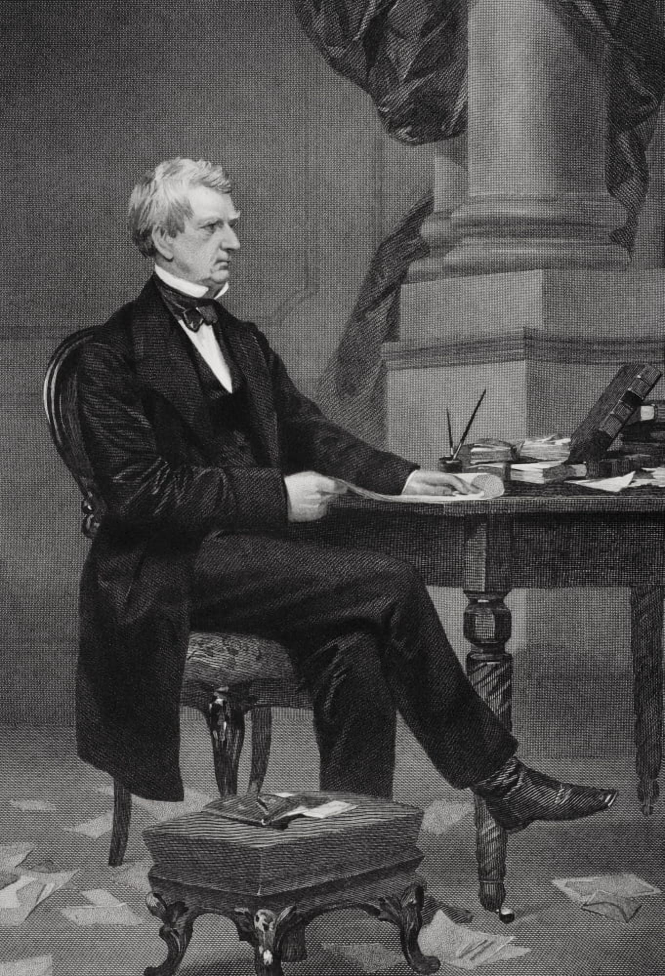 William Henry Seward 1801 To 1872 American Politician Who Negotiated Alaska Purchase From Painting By Alonzo Chappel Canvas Art - Ken Welsh Design Pics (12 x 17)