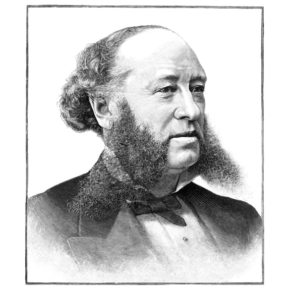 William Henry Vanderbilt N(1821-1885). American Financier. Engraving American 1885. Poster Print by