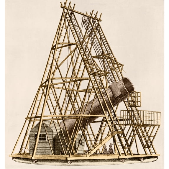 William Herschel 40 Foot Telescope, 1880s Poster Print by Science Source (18 x 24)