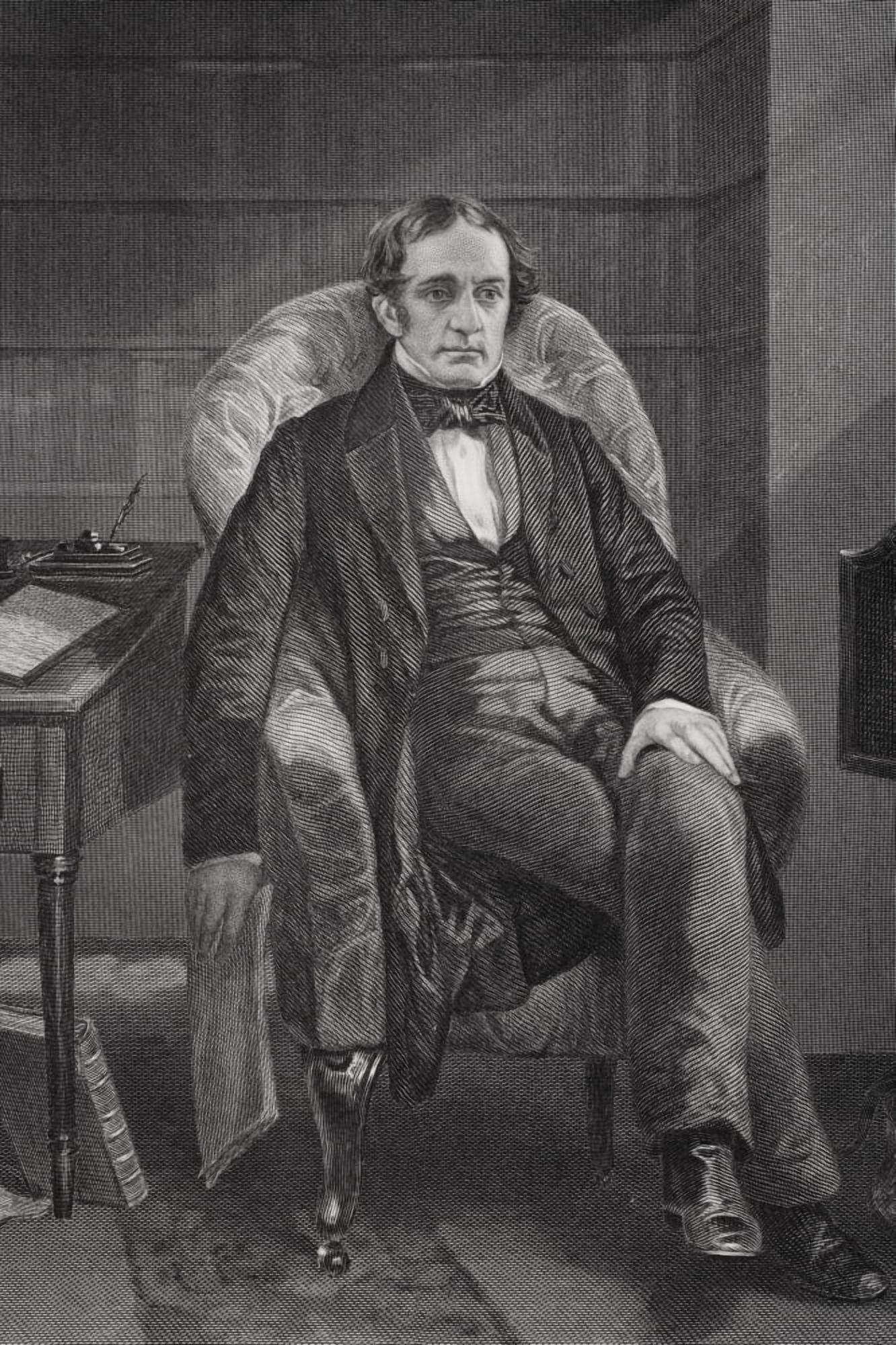 William Hickling Prescott 1796 To 1859 American Historian From Painting By Alonzo Chappel Canvas Art - Ken Welsh Design Pics (22 x 34)