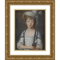 thumbnail image 1 of William Hoare of Bath 19x24 Gold Ornate Framed and Double Matted Museum Art Print Titled - Portrait of Lady Frances Elizabeth Brudenell-Bruce, Later Lady Frances Elizabeth Wilson (1765-1836), 1 of 4