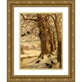 thumbnail image 1 of William Holbrook Beard 15x18 Gold Ornate Wood Frame and Double Matted Museum Art Print Titled - Winterscape with Crows, 1 of 4