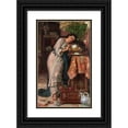 thumbnail image 1 of William Holman Hunt 11x14 Black Ornate Wood Framed Double Matted Museum Art Print Titled: Isabella and the Pot of Basil (1867), 1 of 5