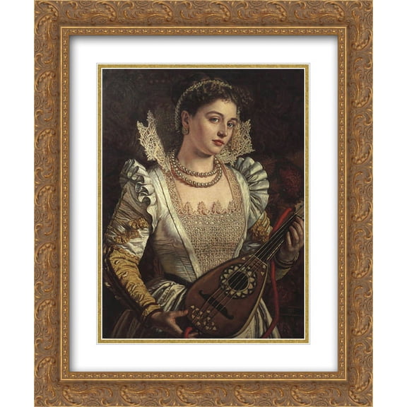 William Holman Hunt 2x Matted 20x24 Gold Ornate Framed Art Print 'Bianca'