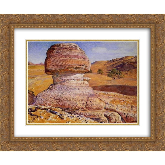 William Holman Hunt 2x Matted 24x20 Gold Ornate Framed Art Print 'The Sphinx at Gizeh'