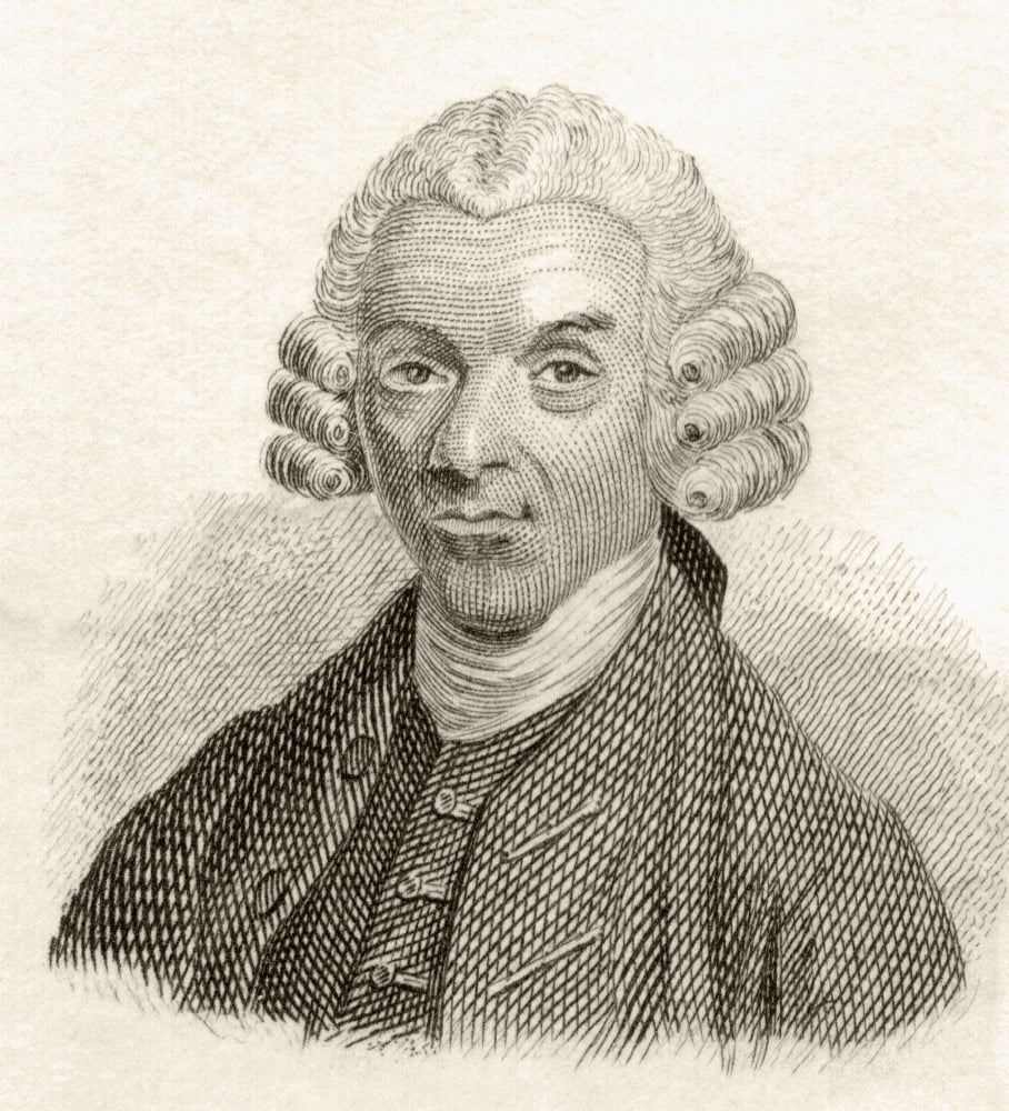 William Hunter 1718 To 1783 Scottish Anatomist And Physician From Crabbs Historical Dictionary Published 1825 Canvas Art - Ken Welsh  Design Pics (28 x 30)
