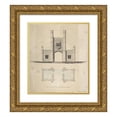 thumbnail image 1 of William Hurst 12x14 Gold Ornate Wood Frame and Double Matted Museum Art Print Titled - Entrance to Barlboro- Hall (ca. 1820), 1 of 4