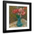 thumbnail image 1 of William James Glackens 12x14 Black Modern Framed Museum Art Print Titled - Gladiolus in Green Glass Vase, 1 of 5