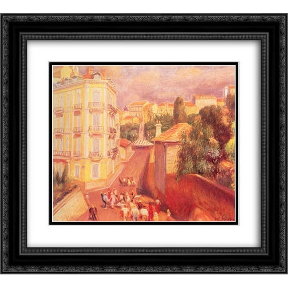 William James Glackens 2x Matted 24x20 Black Ornate Framed Art Print 'Fete de Suquet'
