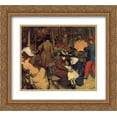 thumbnail image 1 of William James Glackens 2x Matted 24x20 Gold Ornate Framed Art Print 'Figures in a Park, Paris', 1 of 2