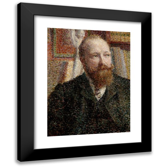 William Jelley 11x14 Black Modern Framed Museum Art Print Titled - Portrait of Alfred Verhaeren (1890)