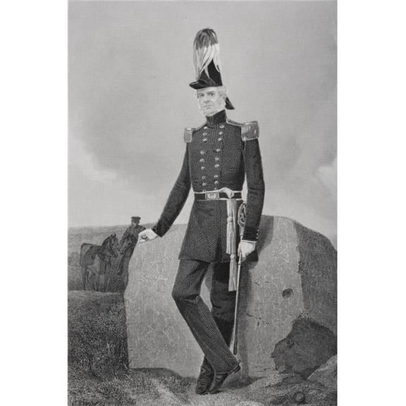 William Jenkins Worth 1794 To 1849 United States General During The Mexican-American War From Painting by Alonzo Chapp 2 Poster Print, Large - 22 x 34