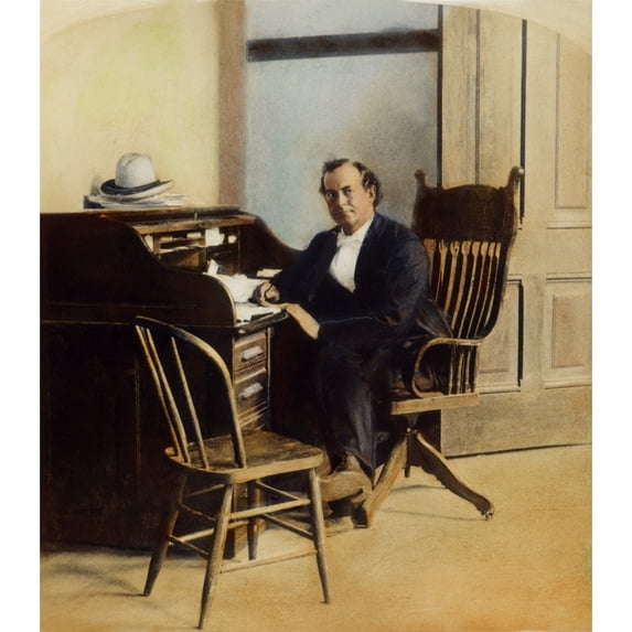 William Jennings Bryan N(1860-1925). American Lawyer And Politician. Oil Over A Photograph 1898. Print by