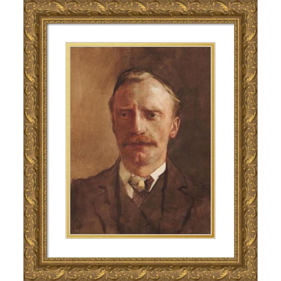 William John Wainwright 18x24 Gold Ornate Framed and Double Matted Museum Art Print Titled - Portrait of Mr Sullivan (C.1855-1931)