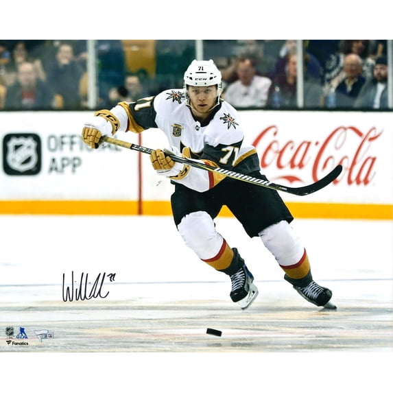 William Karlsson Vegas Golden Knights Autographed 16" x 20" White Jersey Skating Photograph - Fanatics Authentic Certified