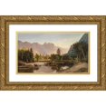 thumbnail image 1 of William Keith 18x12 Gold Ornate Wood Frame and Double Matted Museum Art Print Titled - Yosemite Valley (1875), 1 of 4