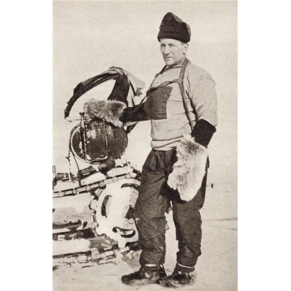 William Lashly, 1867 to 1940 Royal Navy Seaman Who Was A Member of Both of Robert Falcon Scotts Antarctic Expeditions From South with Scott By Rear Admiral E.R.G.R. Evans Poster Print, 11 x 18
