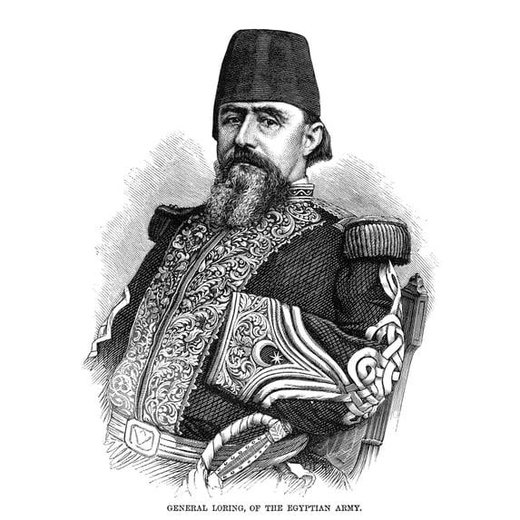 William Loring. Namerican Soldier And Officer In The Egyptian Army. Engraving 1875. Print by