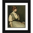 thumbnail image 1 of William Mainwaring Palin 15x18 Black Ornate Wood Framed Double Matted Museum Art Print Titled - Portrait of Nora Allen (1910), 1 of 5