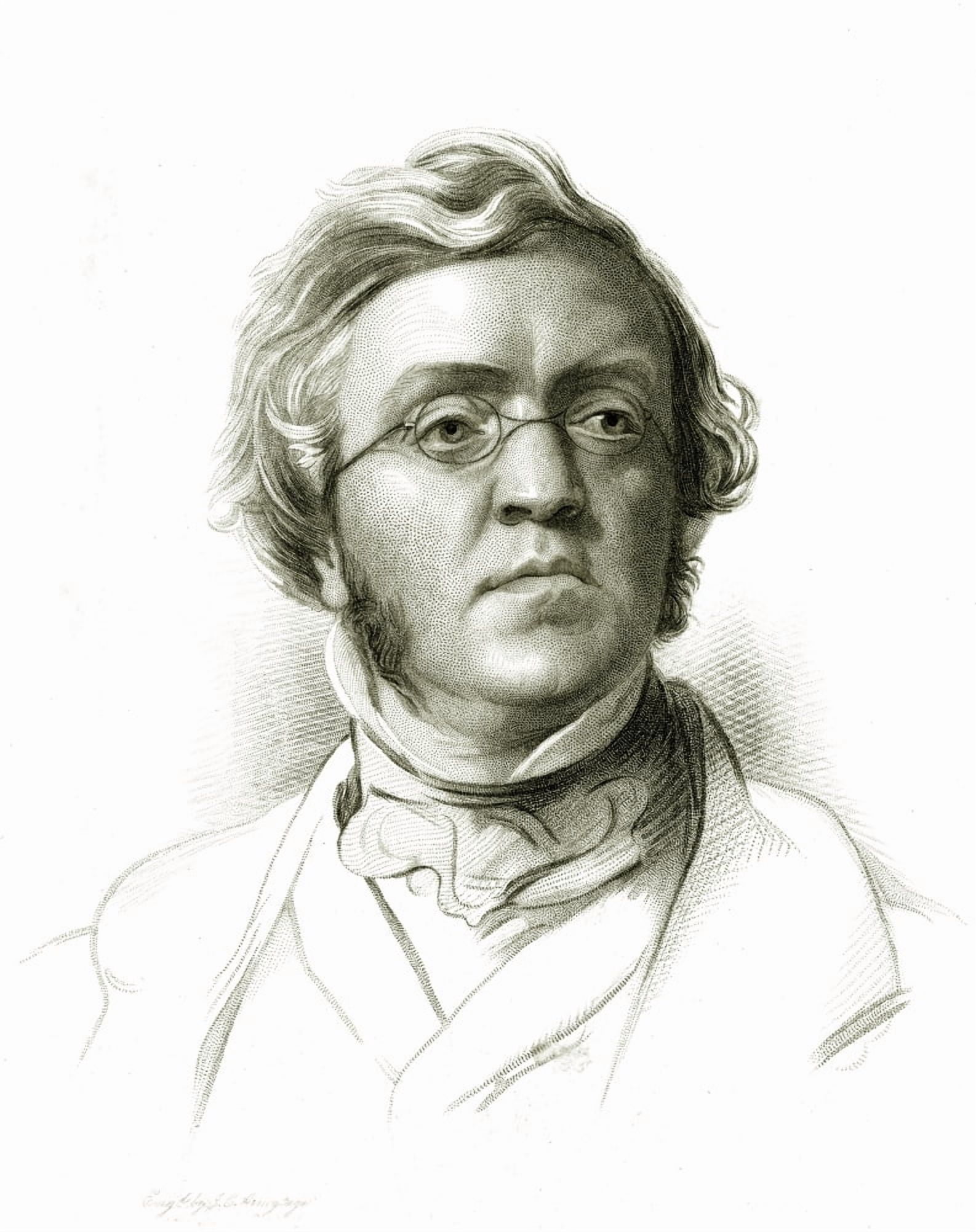 William Makepeace Thackeray 1811-1863 English Novelist From A Drawing By Samuel Lawrence Canvas Art - Ken Welsh Design Pics (26 x 34)