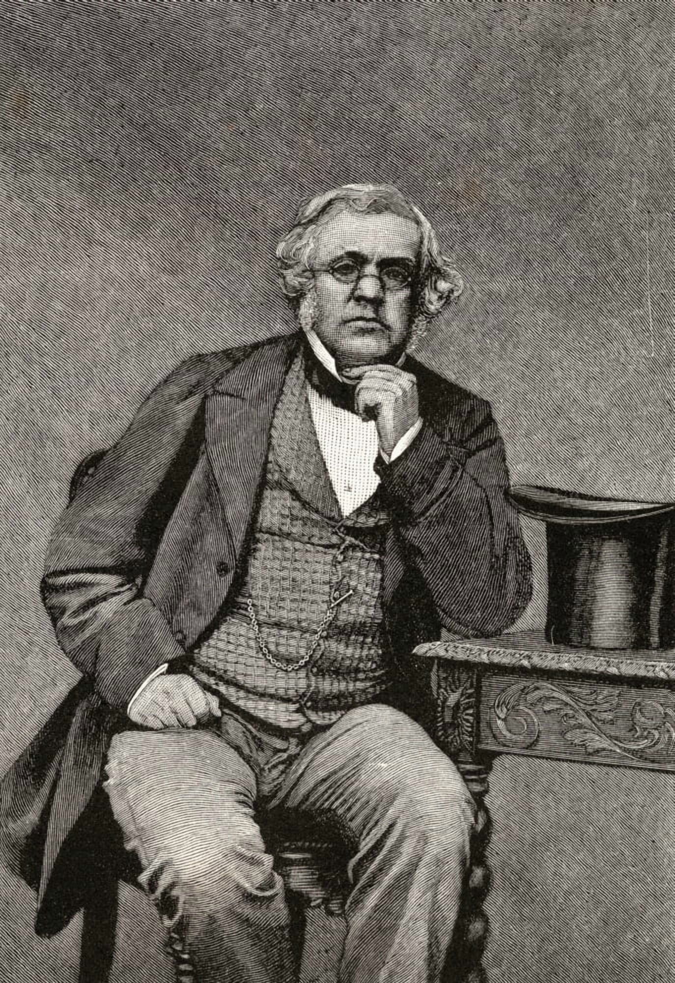 William Makepeace Thackeray 1811-1863 English Novelist From A Photograph Canvas Art - Ken Welsh Design Pics (12 x 17)