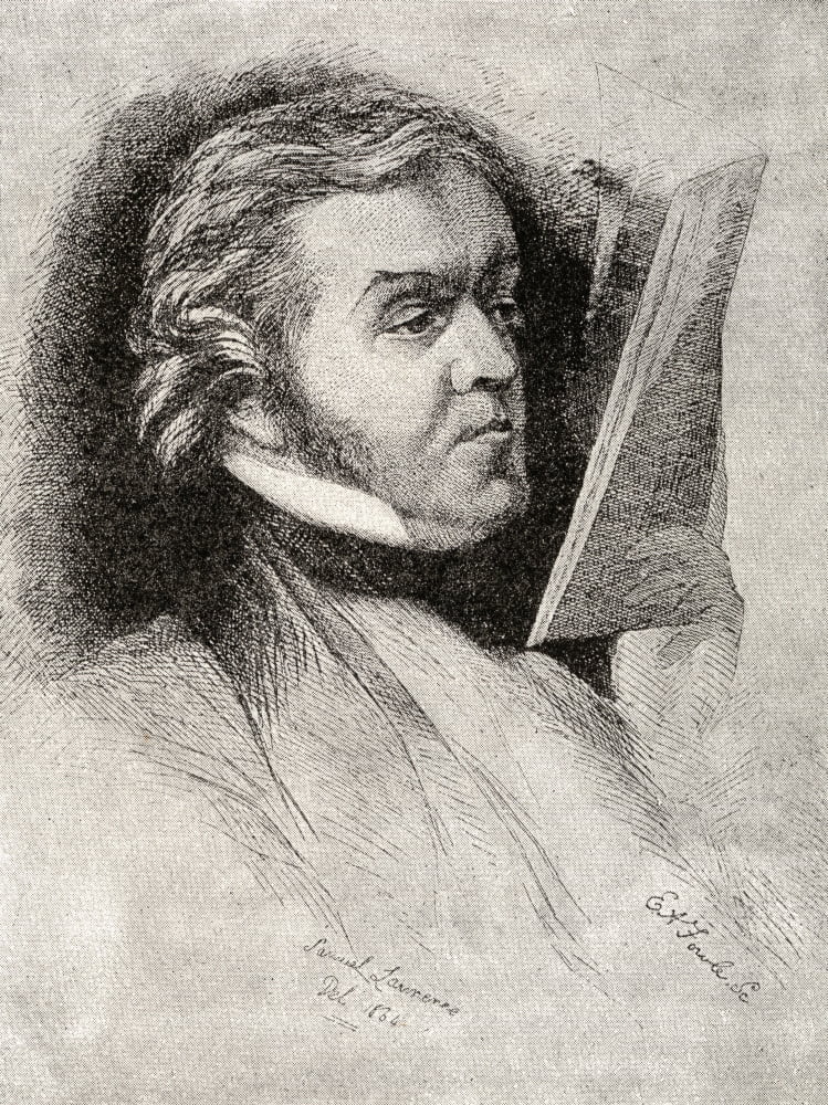 William Makepeace Thackeray 1811-1863 English NovelistFrom An Etching Of A Portrait By Samuel Lawrence Canvas Art - Ken Welsh Design Pics (24 x 32)