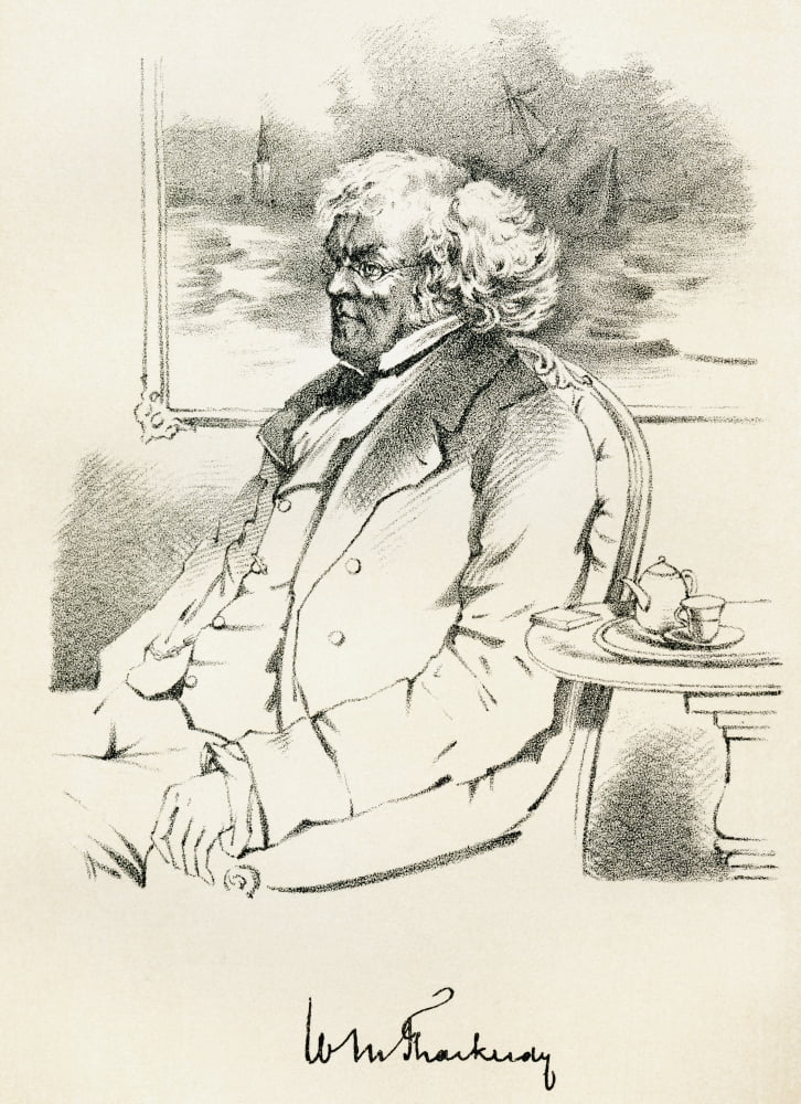William Makepeace Thackeray 1811 Canvas Art - Ken Welsh Design Pics (13 x 18)