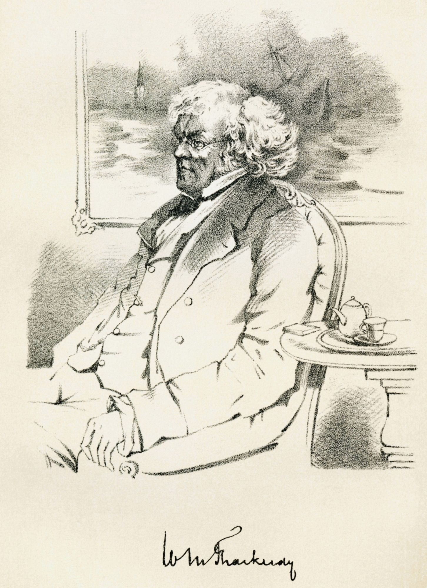 William Makepeace Thackeray 1811 Canvas Art - Ken Welsh Design Pics (26 x 36)