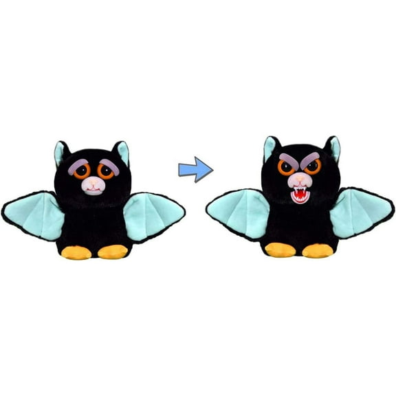 William Mark - Feisty Pets: Uptight Ursula - Adorable 8.5" Plush Bat that turns Feisty with a Pinch