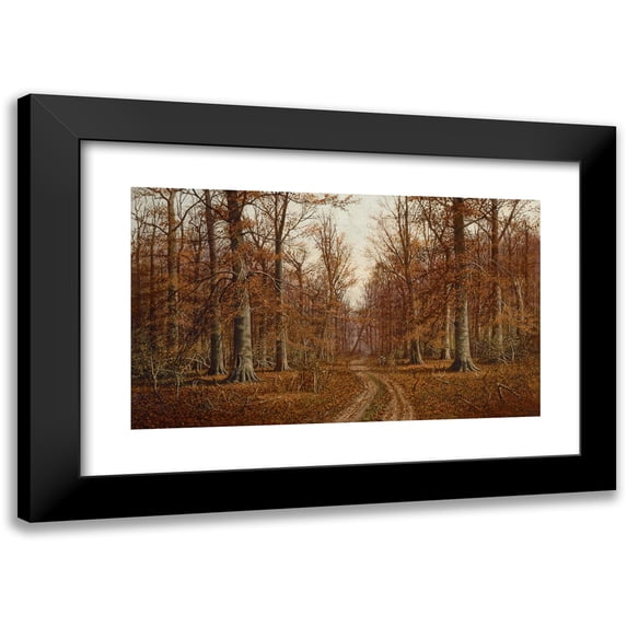 William Mckendree Snyder 14x10 Black Modern Framed Museum Art Print Titled - Beech Trees