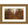 thumbnail image 1 of William Mckendree Snyder 14x10 Gold Ornate Wood Frame and Double Matted Museum Art Print Titled - Beech Trees, 1 of 4